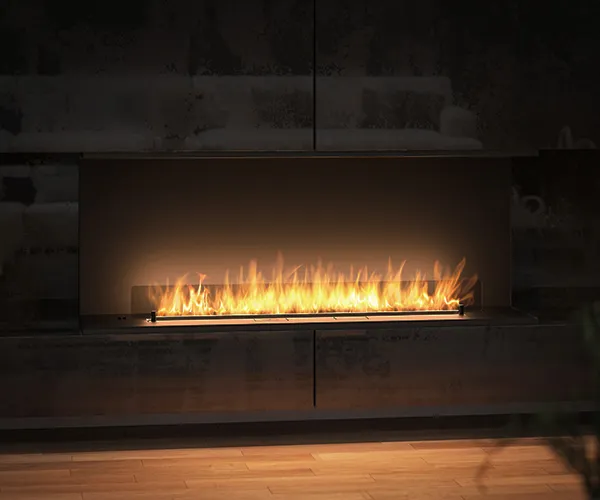 INFIRE ETRONIC BASIC C 1400 - trójstronny biokominek automatyczny do zabudowy w ścianie