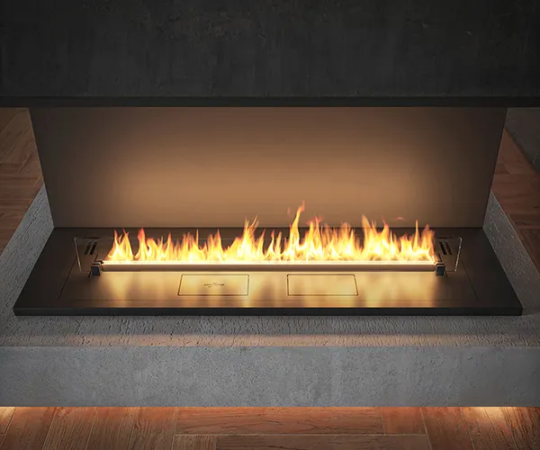 INFIRE ETRONIC C 1200 - trójstronny biokominek automatyczny do zabudowy w ścianie