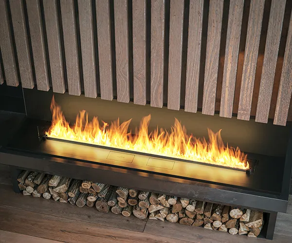 INFIRE ETRONIC C 1800 - trójstronny biokominek automatyczny do zabudowy w ścianie