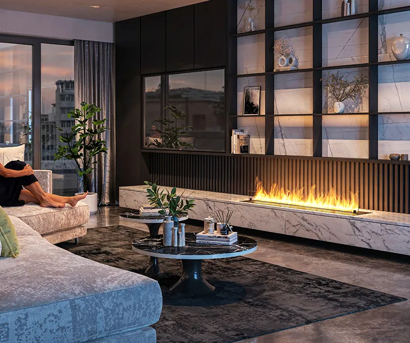 Biokominek automatyczny Infire Etronic Burner 1500 - palnik do zabudowy