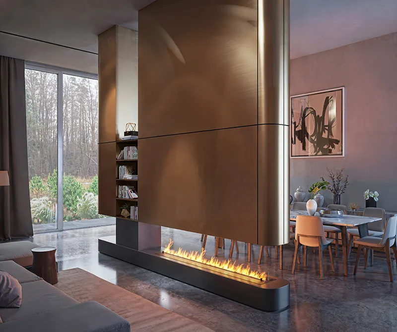 Biokominek automatyczny Infire Etronic Burner 2000 - palnik do zabudowy