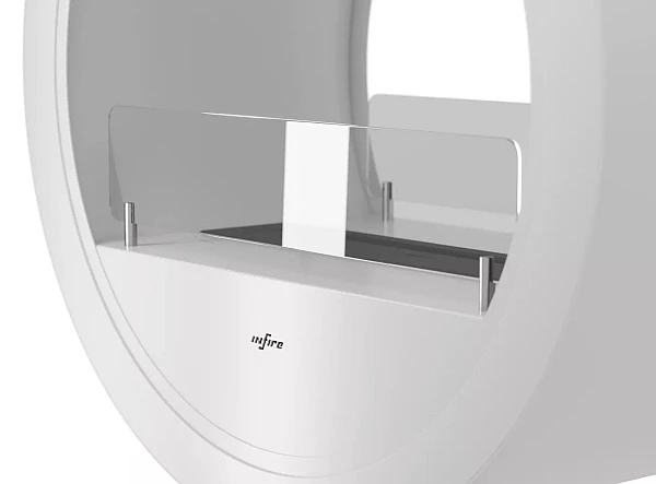 Biokominek wiszący vis a vis dwustronny INFIRE INCYRCLE STAND 2 SIDE - szyby ochronne