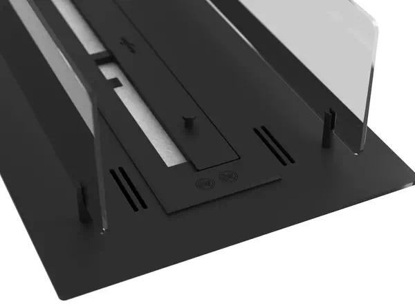 INFIRE INSERT 1000 BLACK - biokominek z szybami ochronnymi do zabudowy w blacie
