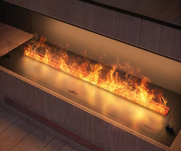 INFIRE INSIDE INVAPO C1200 Kominek elektryczny do zabudowy na parę wodną Optimyst 3D