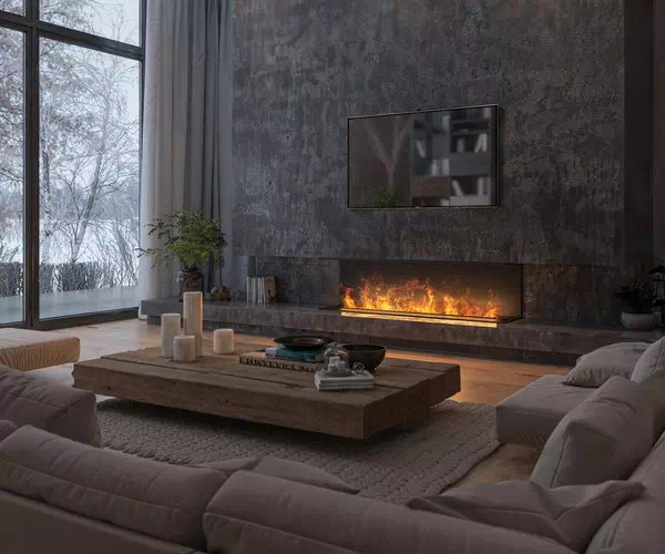 INFIRE INSIDE INVAPO C1800 Kominek elektryczny do zabudowy na parę wodną Optimyst 3D