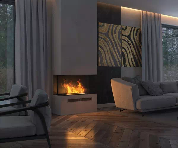 INFIRE INSIDE INVAPO C800 Kominek elektryczny do zabudowy na parę wodną Optimyst 3D