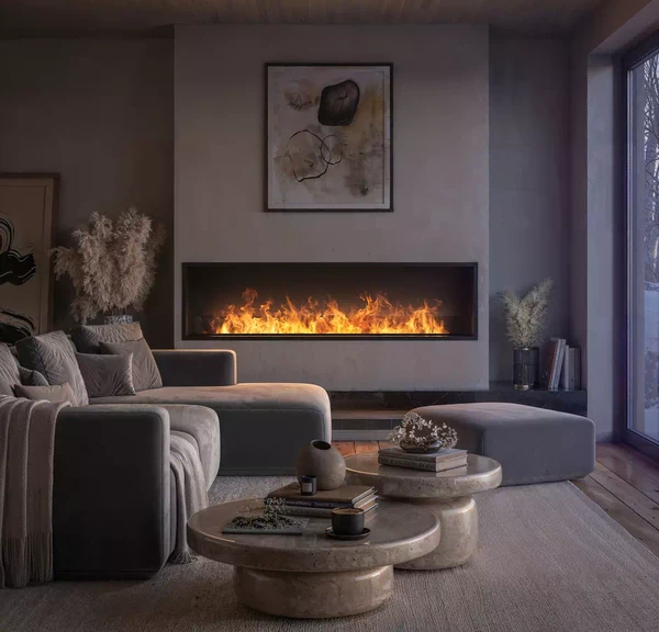 INFIRE INSIDE INVAPO 1800 Kominek elektryczny do zabudowy na parę wodną Optimyst 3D