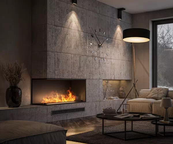 INFIRE INSIDE INVAPO L1200 Kominek elektryczny do zabudowy na parę wodną Optimyst 3D